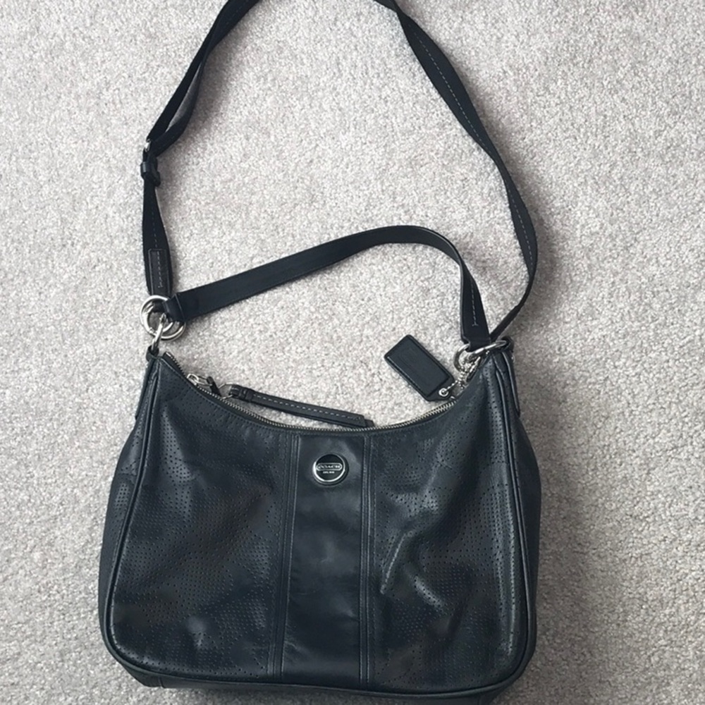 Black Leather Shoulder Bag